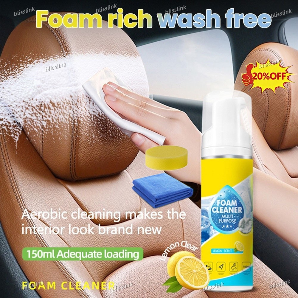 4-in-1 Multi-Enzyme Foam Cleaner, All-Purpose Spray 5oz with Sponge & Towel