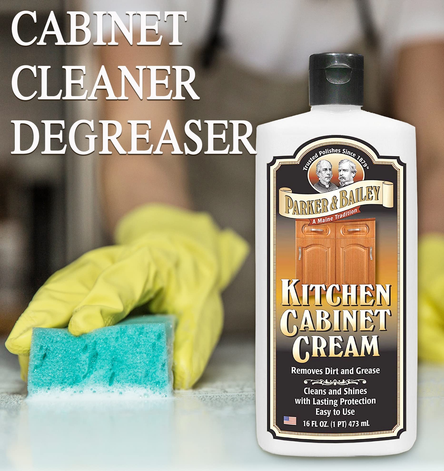 Parker and Bailey Kitchen Cabinet Cleaner Creme 16 Fl Oz Wood Restore and Polish