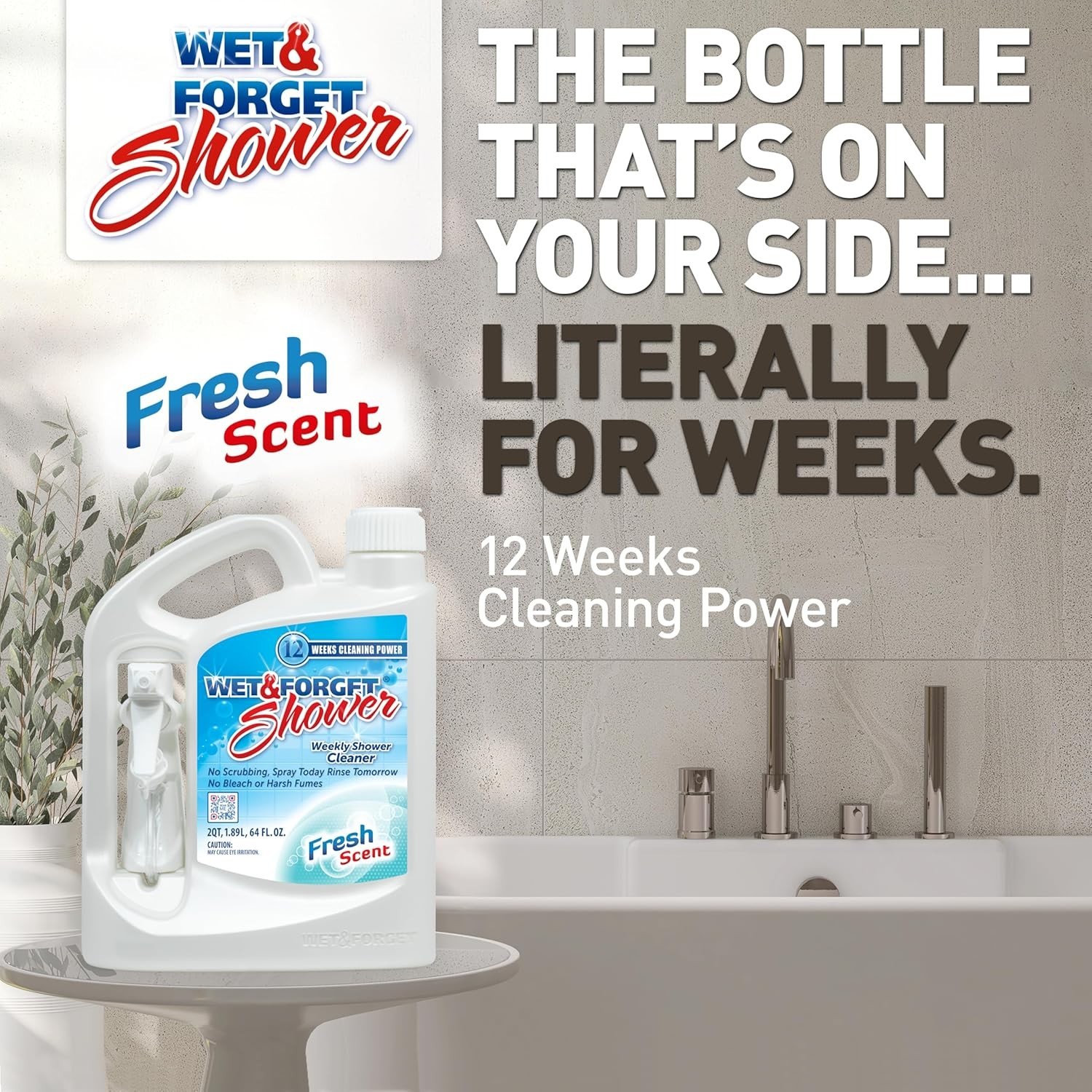 Shower Cleaner Spray Multi-Surface Weekly Application Requires No Scrubbing, …