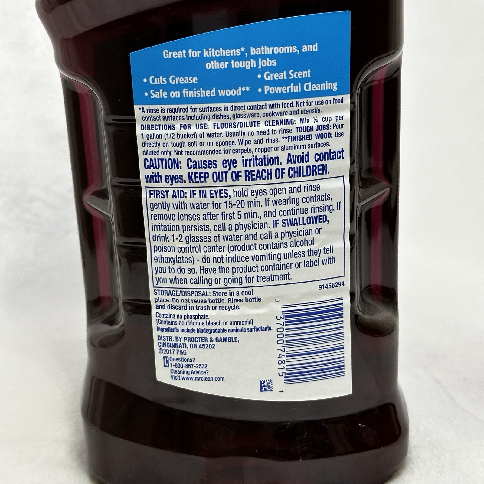 Mr. Clean Multi Surface Multi-Purpose Cleaner Gain Scent Moon Light Breeze 48 Oz