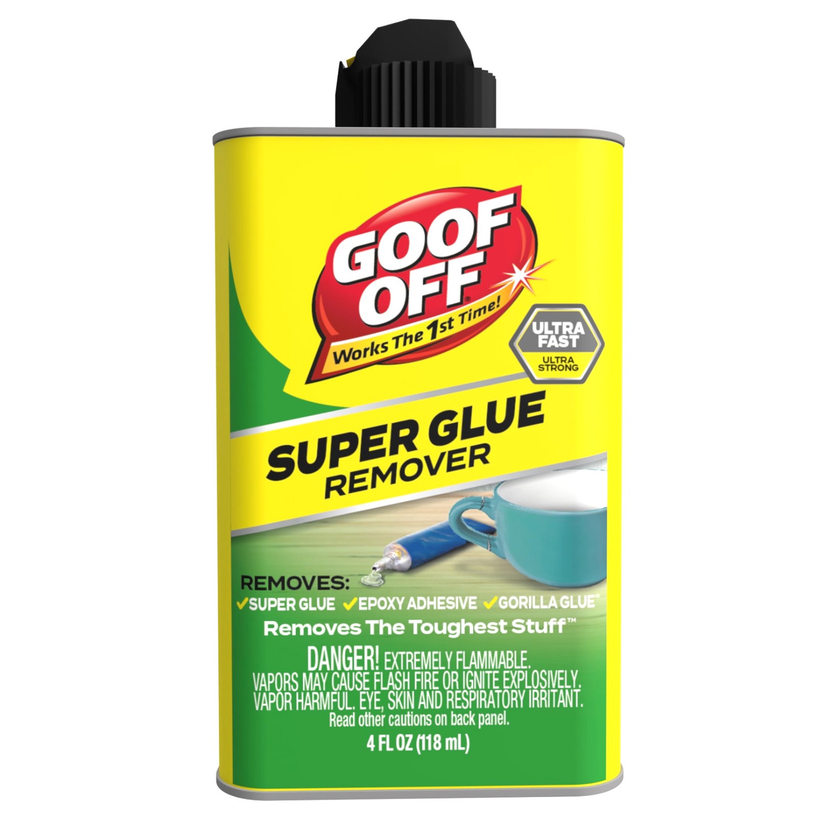 Goof Off SUPER GLUE REMOVER | ULTRA FAST | STRONG Removes Epoxy Adhesive Gorilla