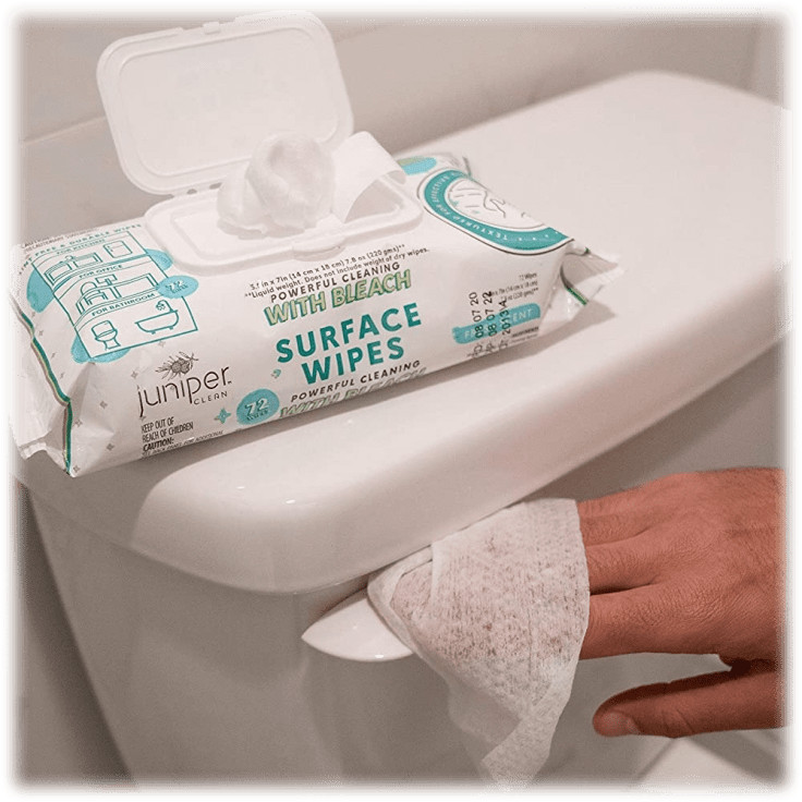 Juniper Clean Multi-Surface Fresh Bleach Scent Wipes – 1 Pack – 72 Count