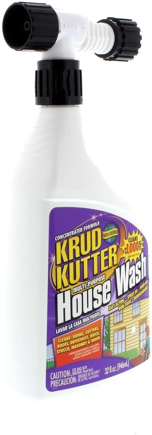 Multi Purpose House Wash, 32 oz, Exterior Cleaner for Siding, Brick, Stucco a…