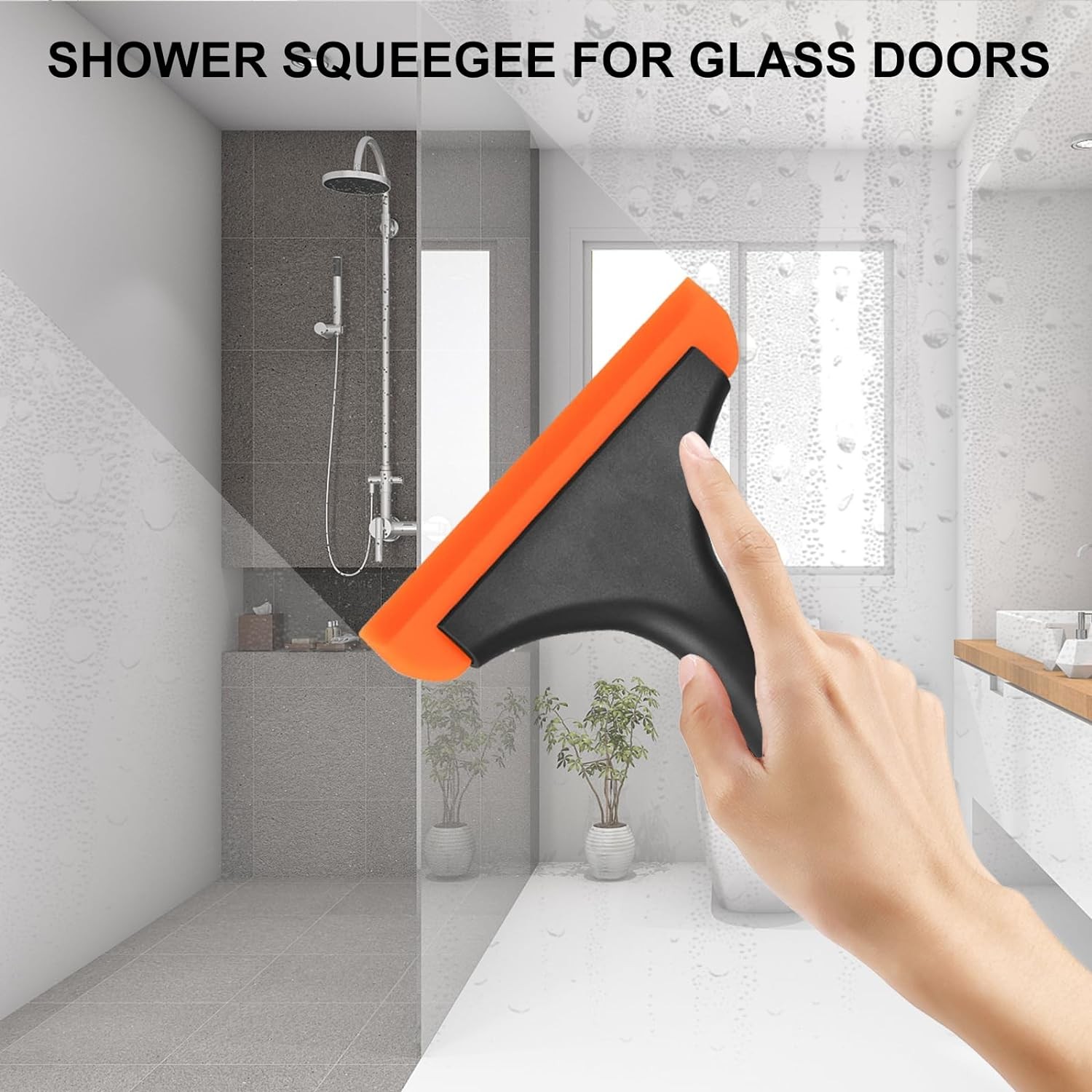 Small Silicone Window Squeegee 5.9 Inch Car Windshield Blade Squeegee, 2 Pack