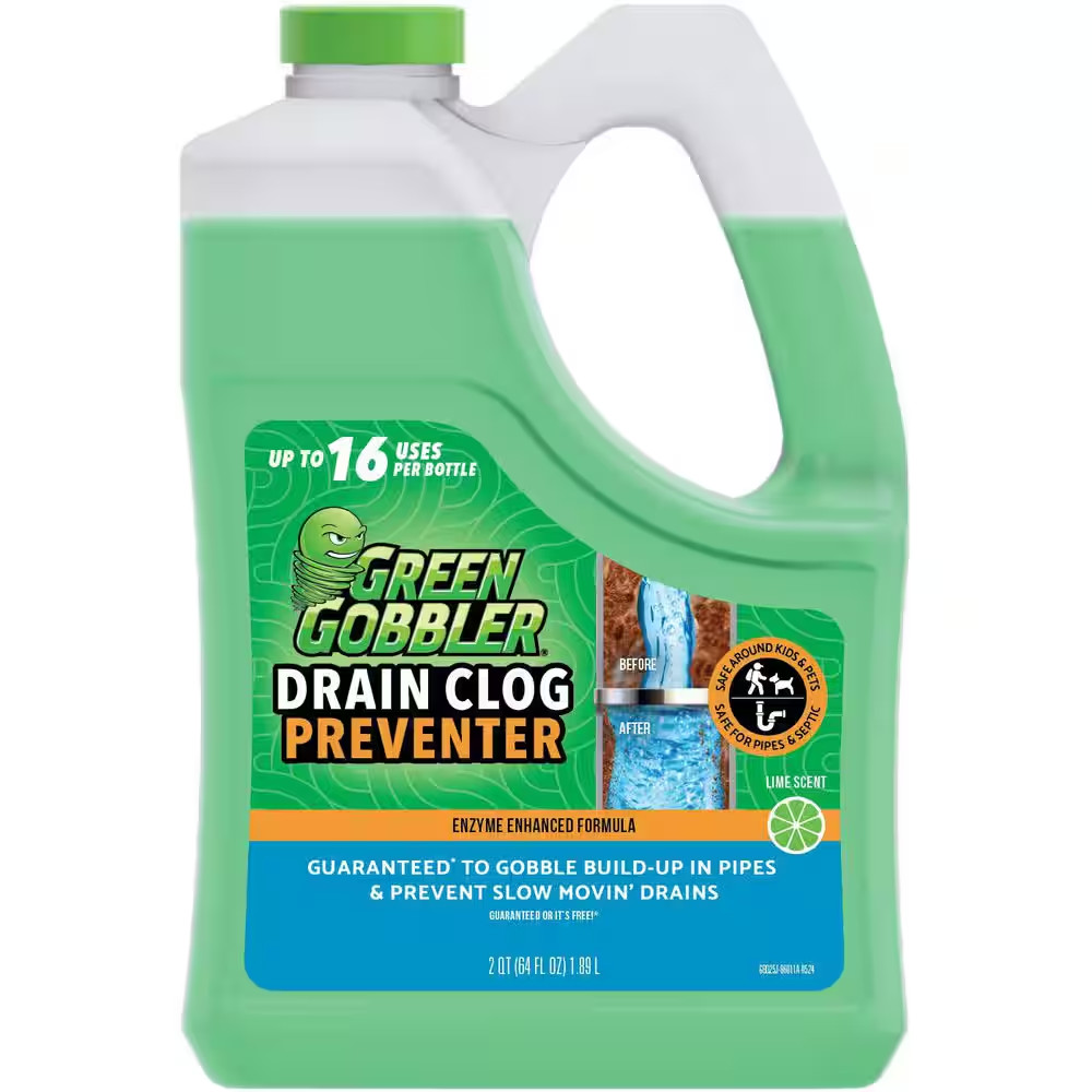 64 Oz. Build up Remover Gel and Drain Cleaner for Toilet, Tub, Shower and Sink D