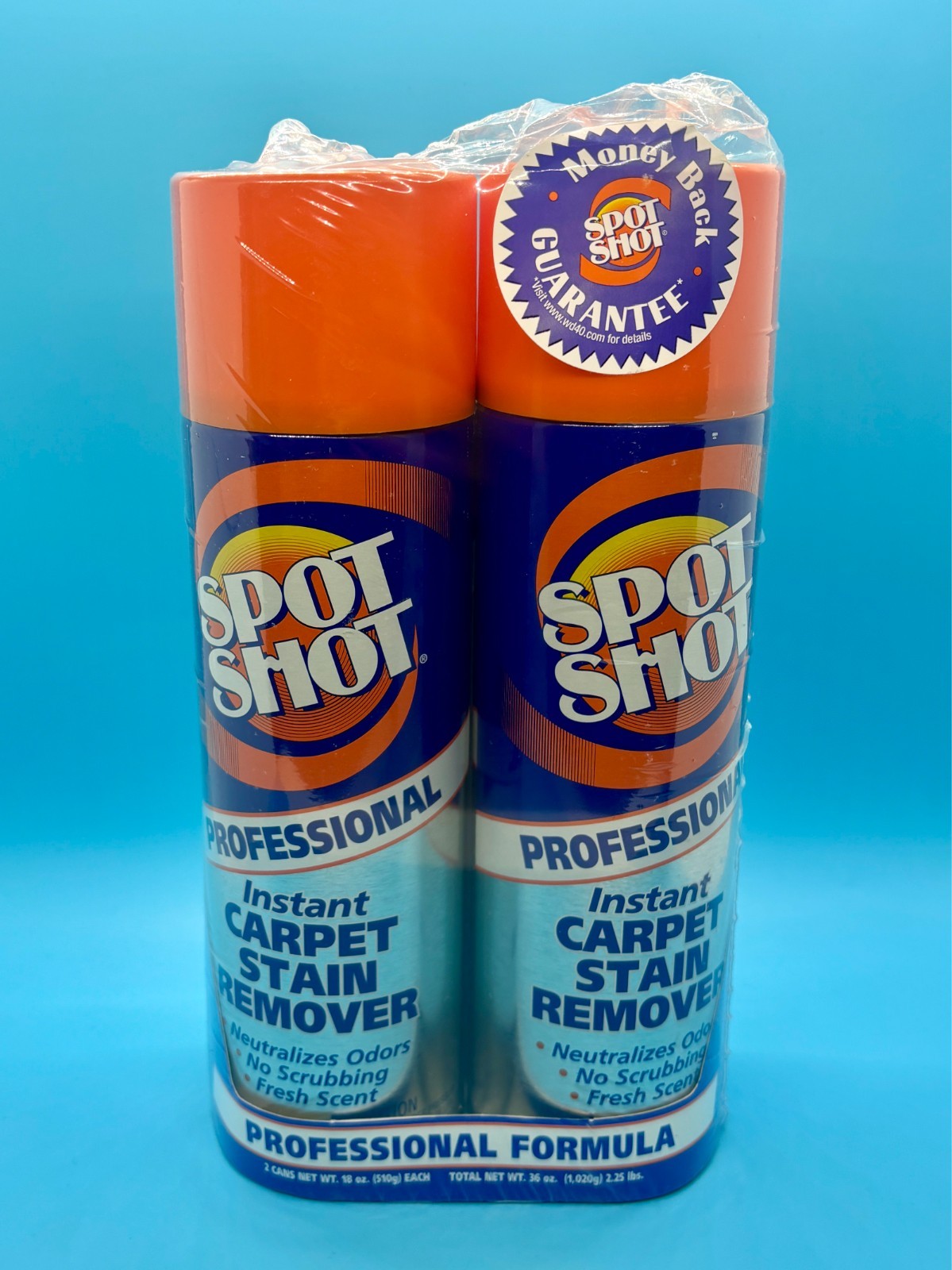 Lot of 2 WD-40 Spot Shot Professional Instant Carpet Stain Remover 18 oz. – NEW!
