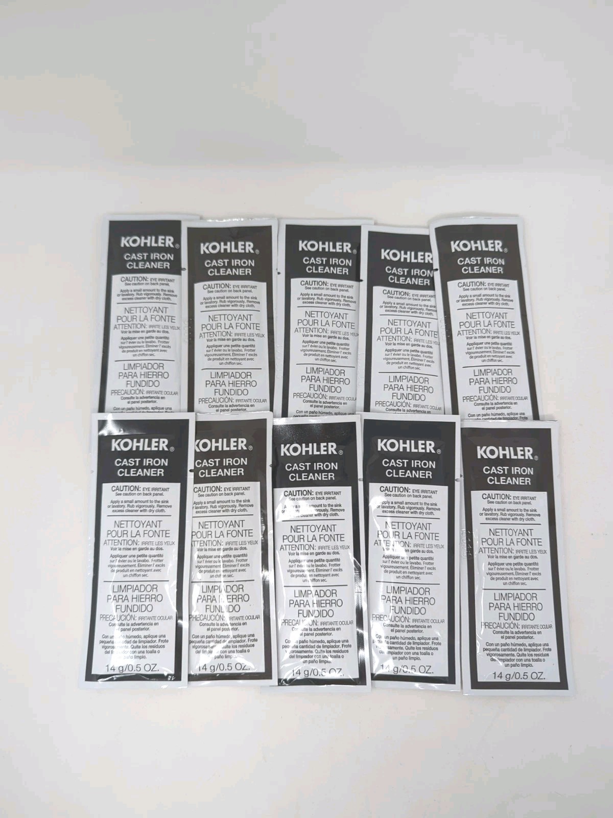 KOHLER Cast Iron Cleaner, for Kitchen and Bathroom, Individual Sachets – 10 Pack