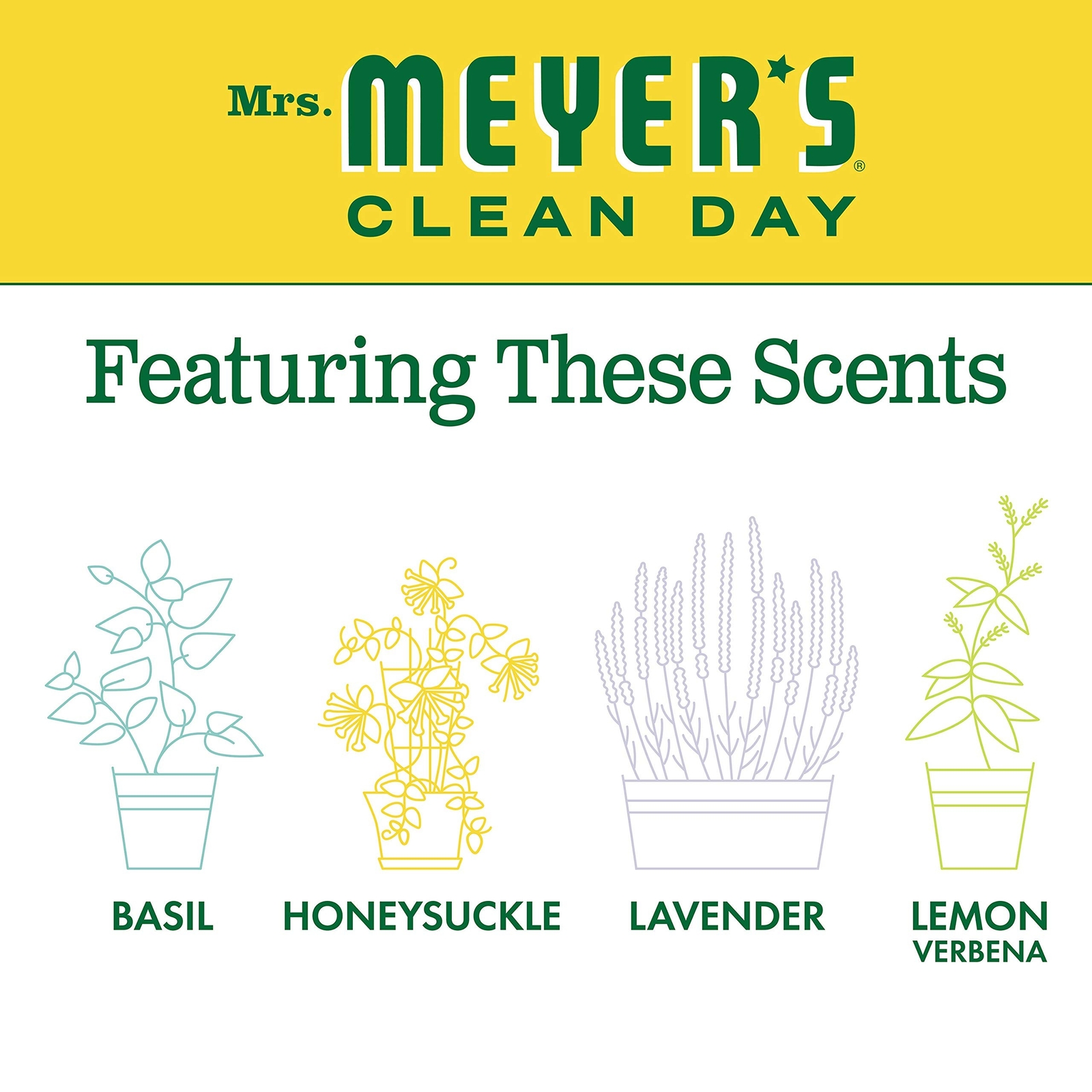 Mrs. Meyer’s All-Purpose Cleaner Spray, Honeysuckle, 16 fl. oz – Pack of 3