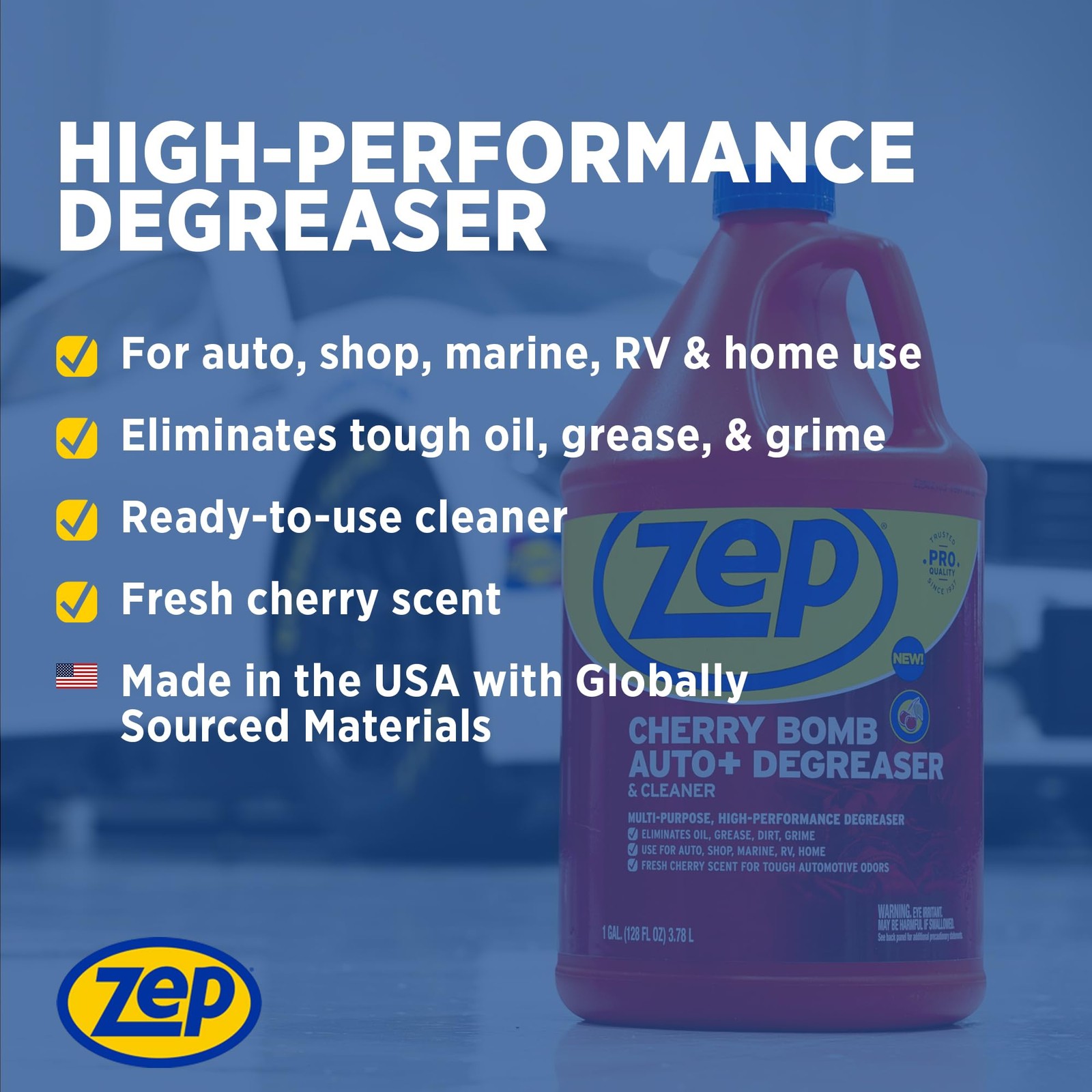 Cherry Bomb Auto Degreaser & Cleaner for Marine RV Home Cleaning 1 gal