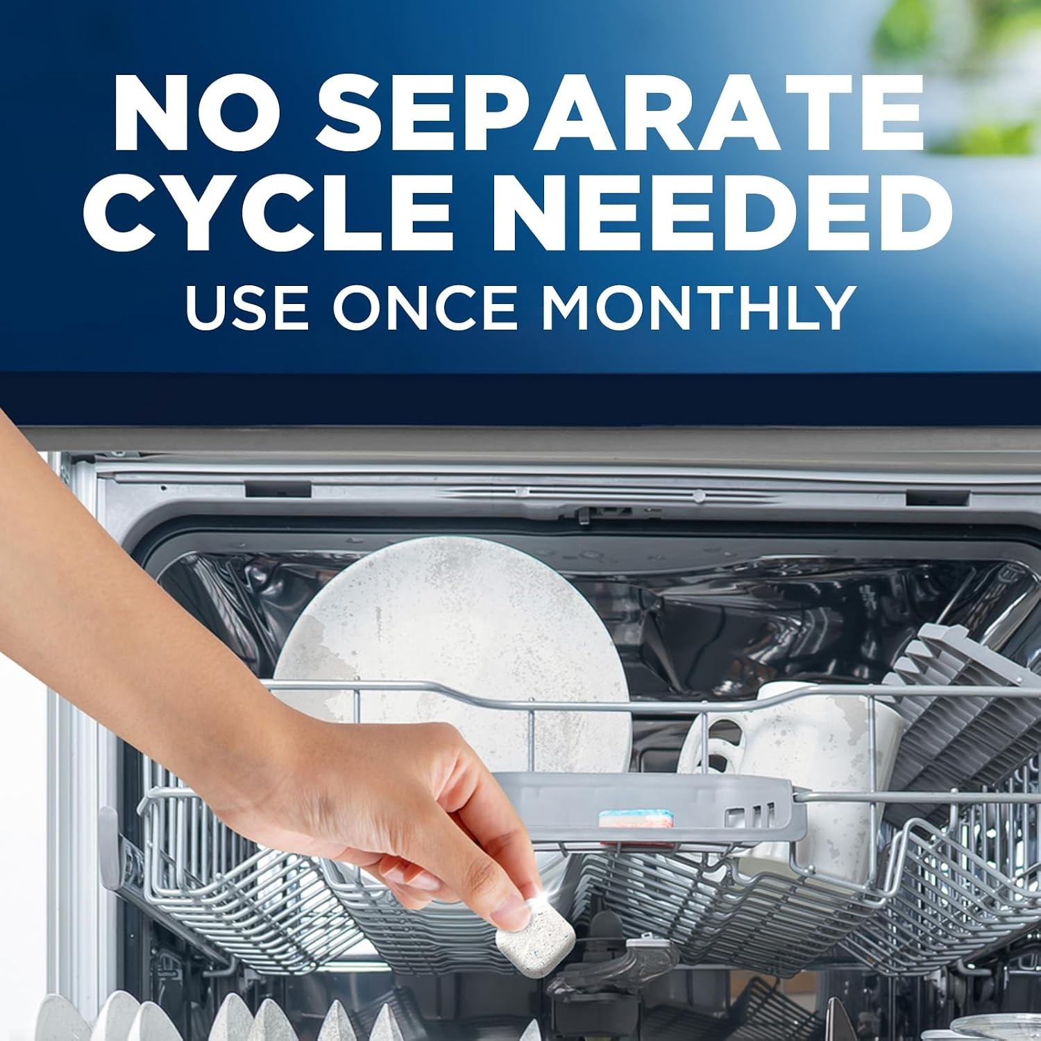 In-Wash Dishwasher Cleaner for Grease and Grime, 3 ct, Hidden Grease Remover