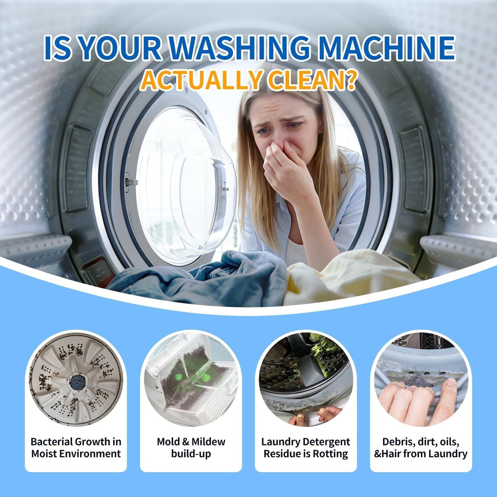 Ultra-Powerful Washing Machine Cleaner Tablets-24 Packs, Deep Cleaning Tablet…