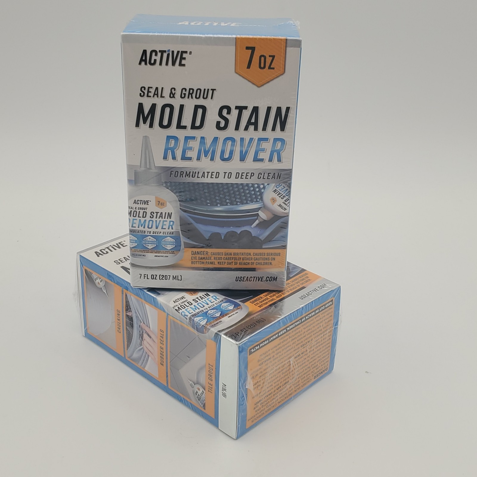 (2 PACK SET) Active Seal & Grout Mold Stain Remover, 7fl oz NEW SEALED