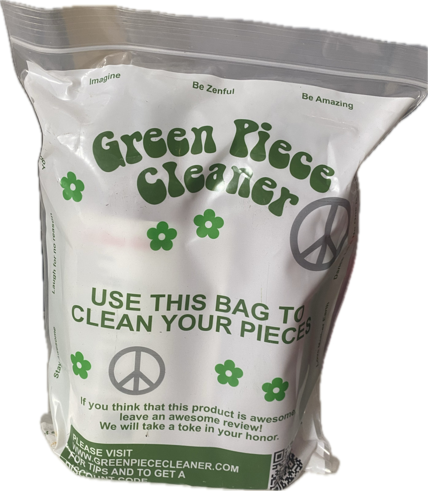 2 Pcs Green Glass Piece Cleaner Natural Earth Friendly Pipe Cleaner 16 oz Each