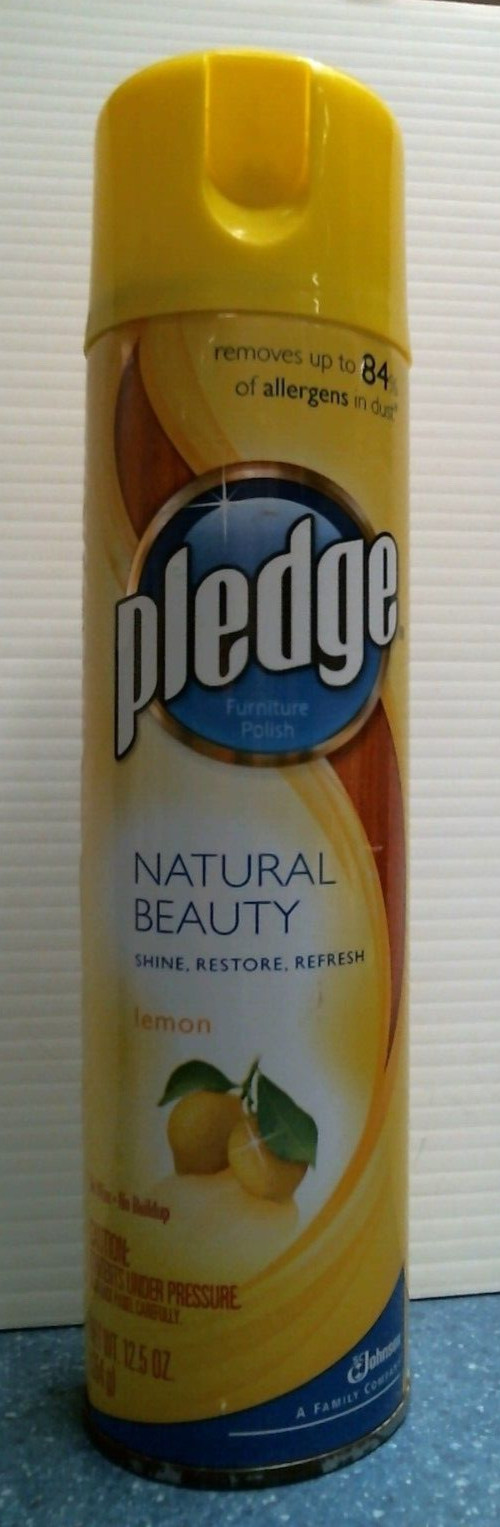 Pledge Furniture Polish, Natural Beauty, Lemon Scented, 12.5 Oz. (00399) FS