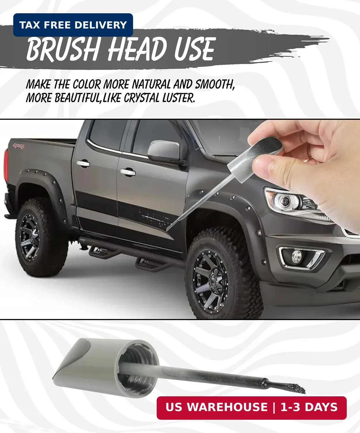 Pure Gray Touch Up Paint Universal Color Match for All Car Models Repair Pen