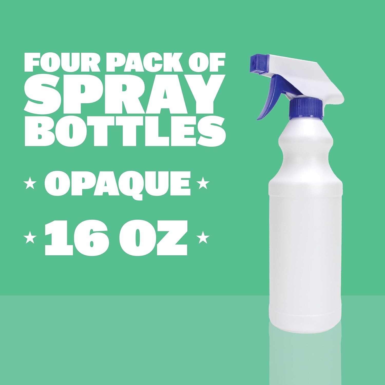 Spray Bottles (4 Pack, 16 Oz), Refillable Heavy Duty Spraying Bottle