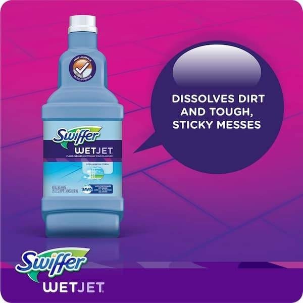 Swiffer WetJet Wood Floor Cleaner Refill QuickDry Formula 2 Bottles 1.25L Each