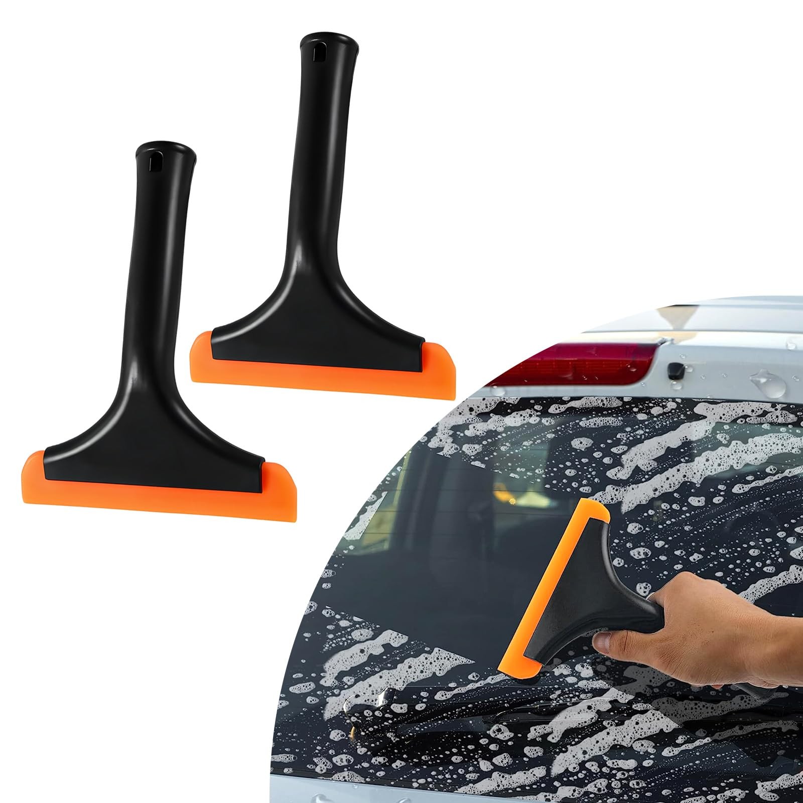 Ziciner Small Silicone Window Squeegee, Car Windshield Water Blade Squeegee, …