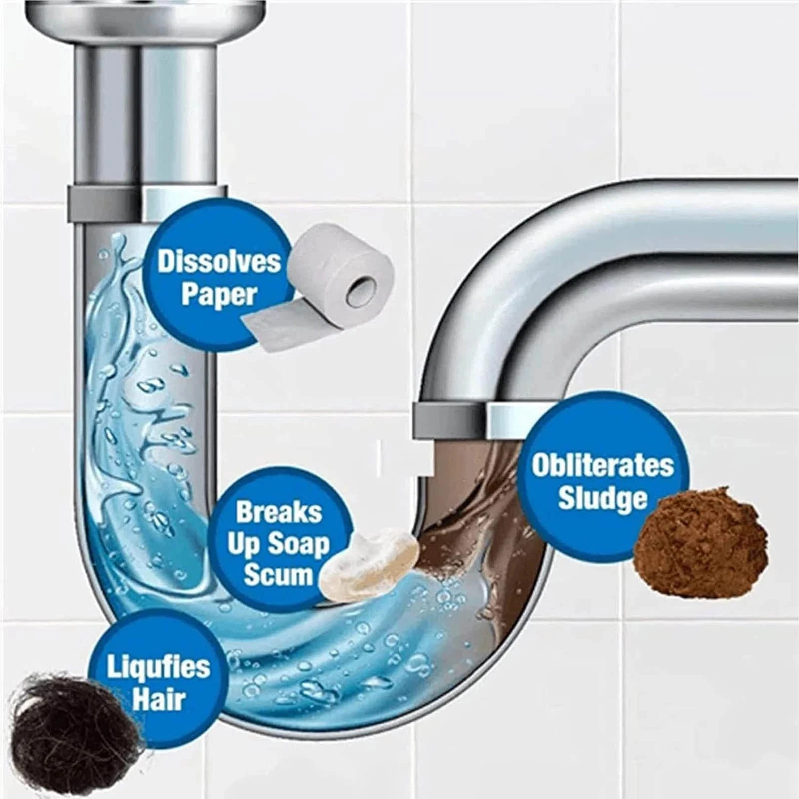 1/2/3PCS Wild Sink and Drain Cleaner,Wild Tornado Sink And Drain Cleaner