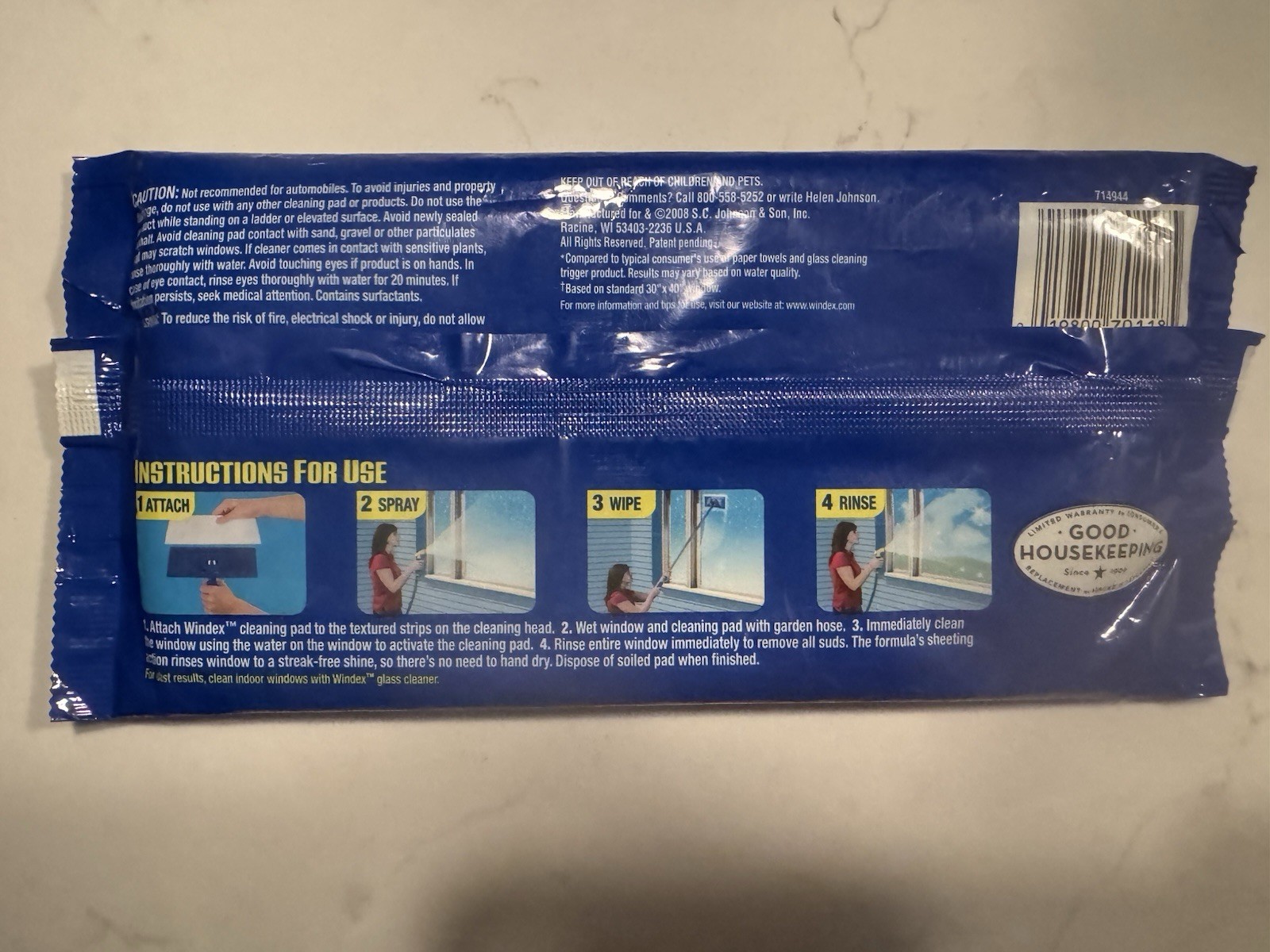 Windex Outdoor Refill Cleaning Pad Windows 1 Pack- 2 Pads Total Discontinued New