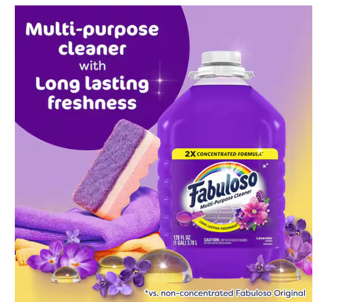 Fabuloso Lavender 2X Concentrated Multi-Purpose Cleaner, 128 oz (2-Pack)