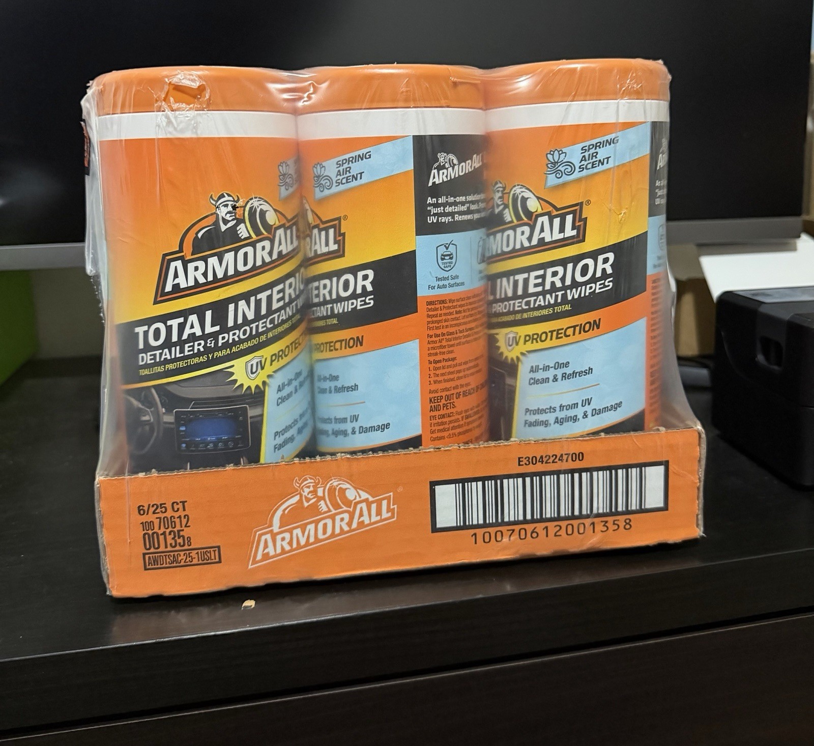 6 Count Armor All Total Interior Detailer And Protectant Wipes 25 Count Canister
