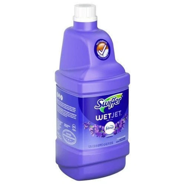 Swiffer WetJet System Cleaning-Solution Refill, Lavender Scent, 1.25 L, 4/Carton