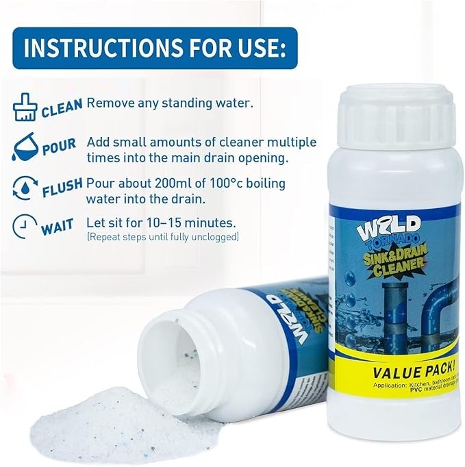 Wild Tornado Powerful Sink Drain Cleaner 110g
