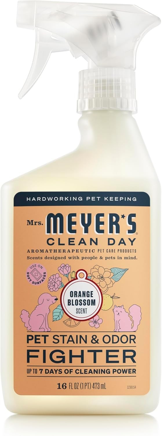 Mrs. MEYER’S CLEAN DAY Pet Stain & Odor Fighter, Orange Blossom Scent, 16oz