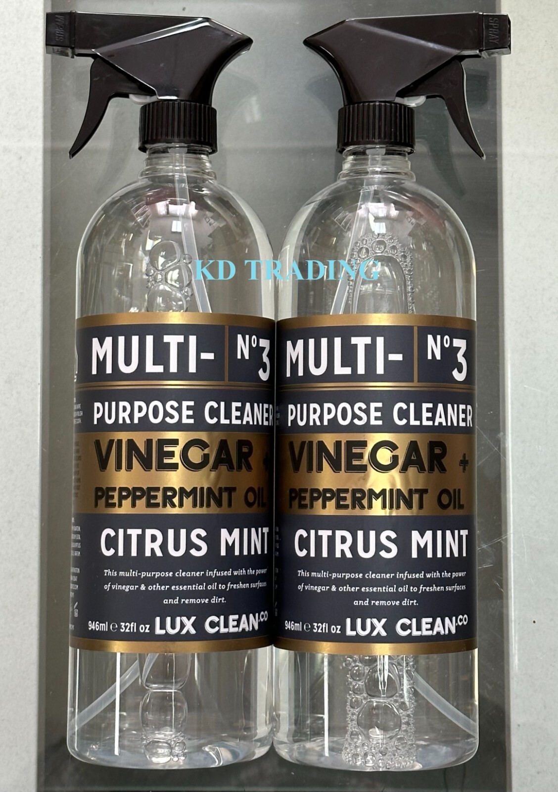 2-Pk LUX CLEAN ~VINEGAR + PEPPERMINT OIL Kitchen Refresh Odor Deodorize CLEANER