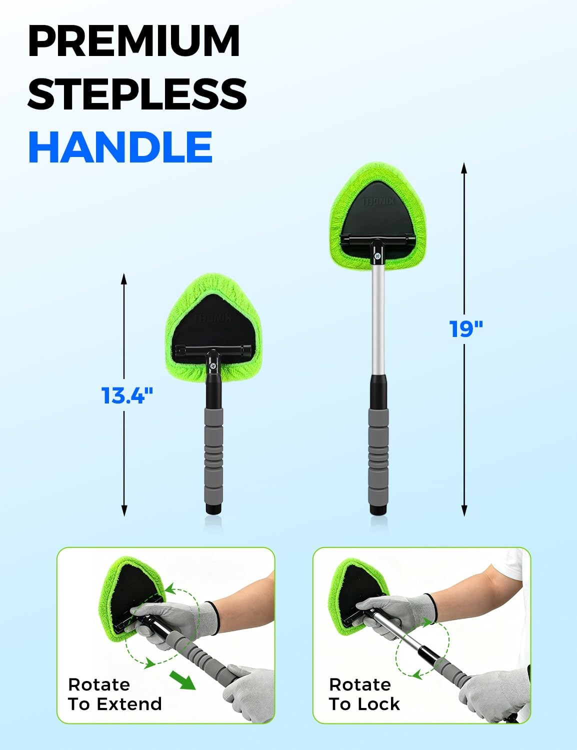 XINDELL Interior Windshield Cleaner Tool – Car Interior Window Cleaning Kit w…
