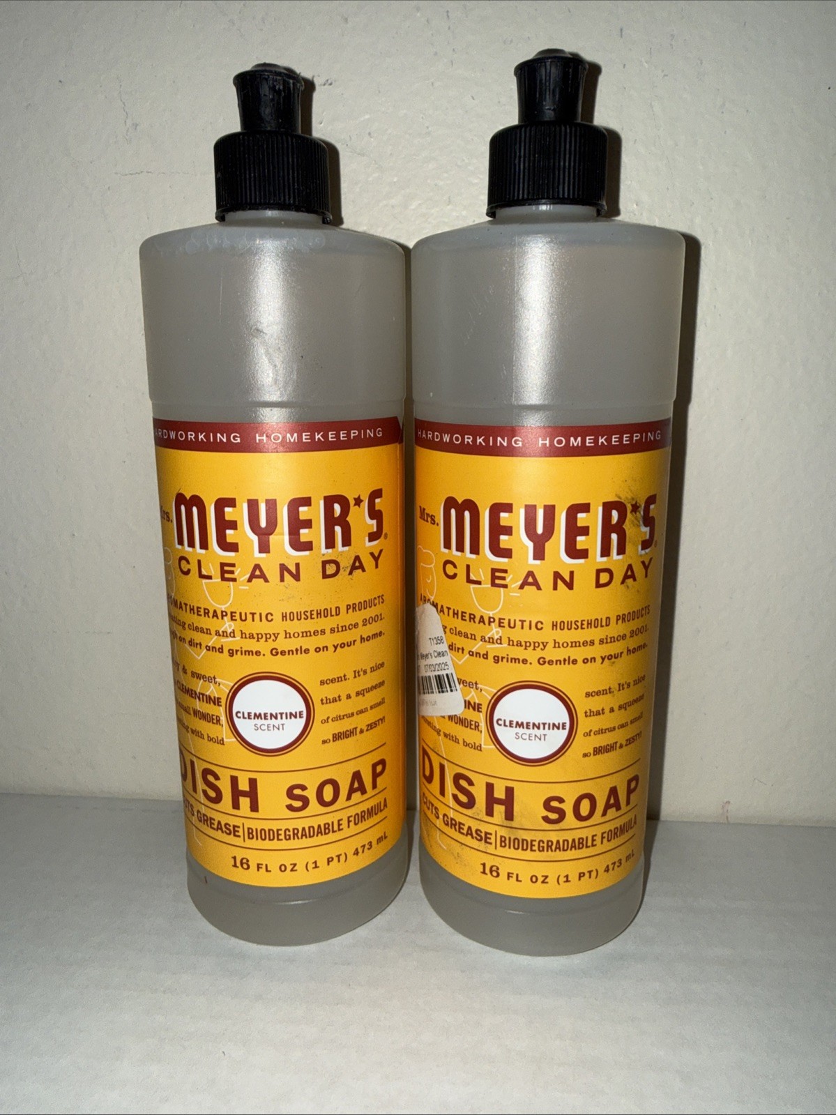 Mrs. Meyer’s Clean Day Dish Soap Clementine Scent 16 fl oz – 2 Pack