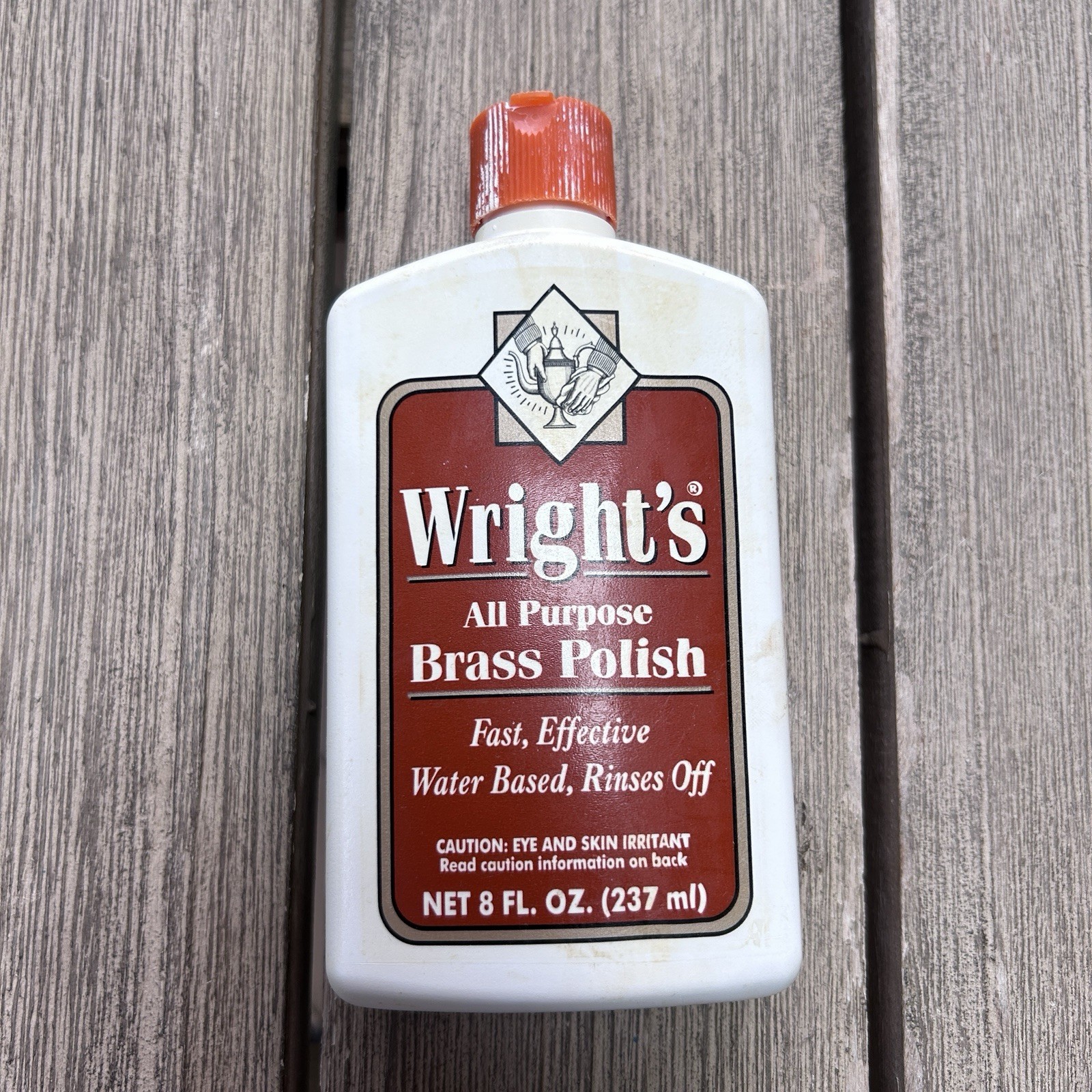 Wright’s All Purpose Brass Polish 8 oz Bottle ~60% Full Made in USA Used