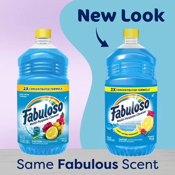 Fabuloso 2X Multi-Purpose Cleaner, No Rinse Floor Cleaner, Tropical Spring Scent