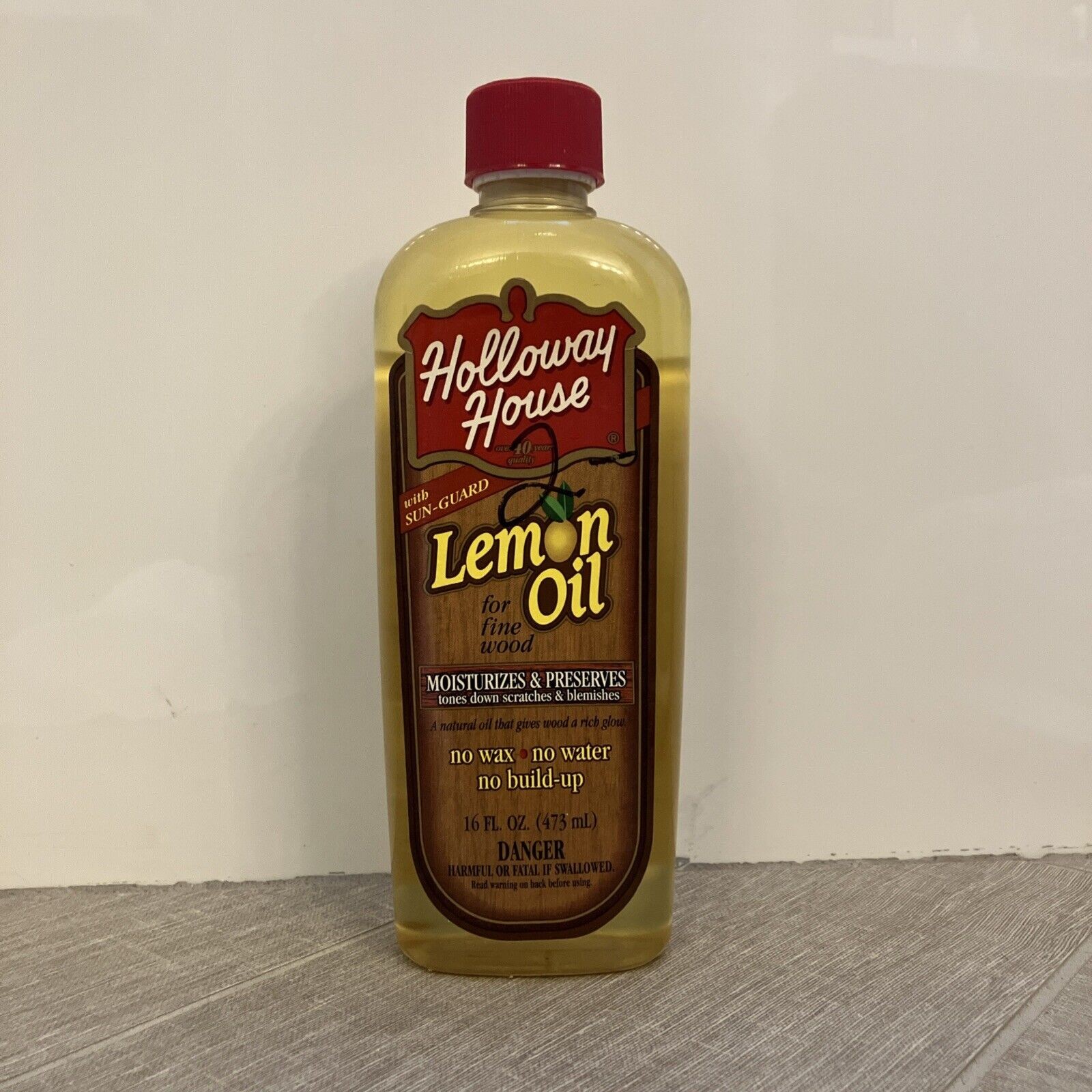 Holloway House LEMON OIL Fine Wood Cleaner Moisturize Preserve W/ Sun Guard