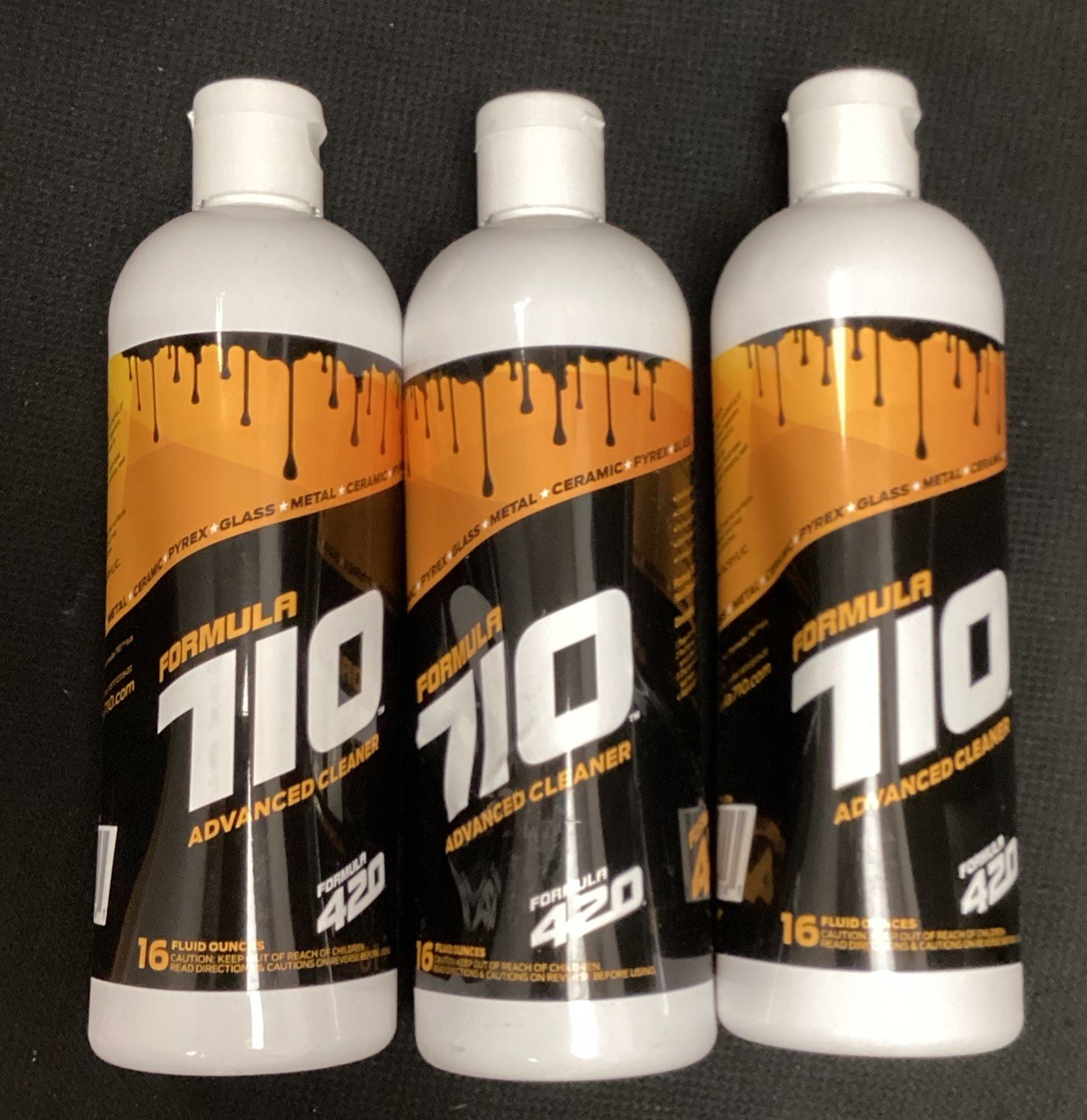 Lot Of 3 FORMULA 710 Advanced Pipe Pyrex Glass Metal Ceramic Cleaner 16oz