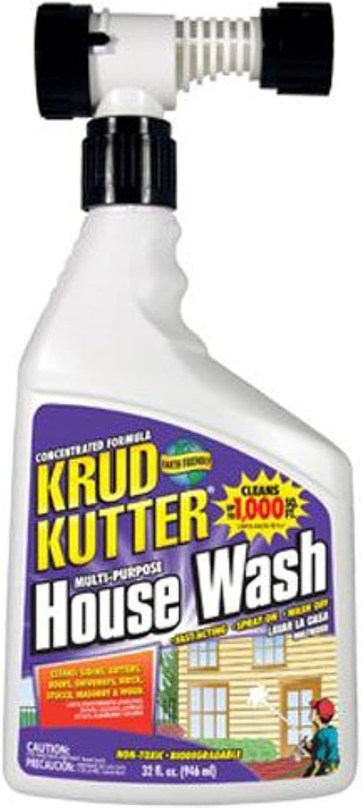 Multi Purpose House Wash, 32 Oz, Exterior Cleaner for Siding, Brick, Stucco and