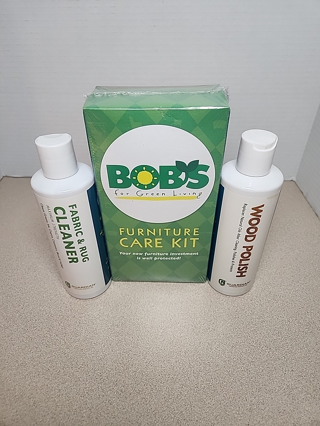 Bob’s for Green Living Furniture Care Kit Fabric Rug Wood Polish Lot Of 2 New