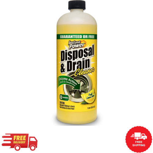 Garbage Disposal Drain Cleaner and Odor Remover for Sink 33.8 Oz. Lemon