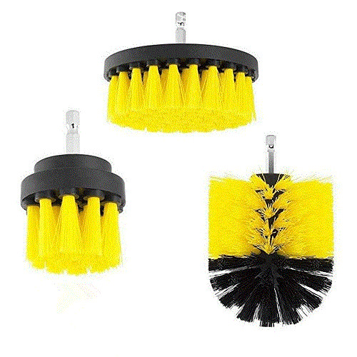Drill Brushes Set 3pcs Tile Grout Power Scrubber Cleaner Spin Tub Shower Wall