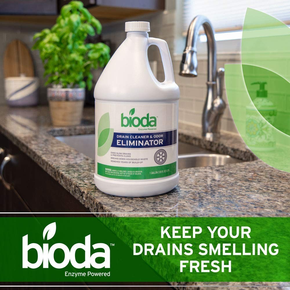 Professional 1-Gallon Odor Eliminator & Drain Cleaner – Safe for Plumbing