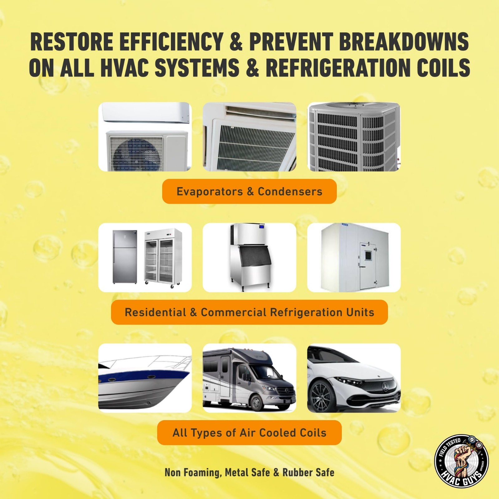 AC Coil Cleaner for Condensers & Evaporators | No Rinse, 1 Gallon, 4:1 to 10:1 D
