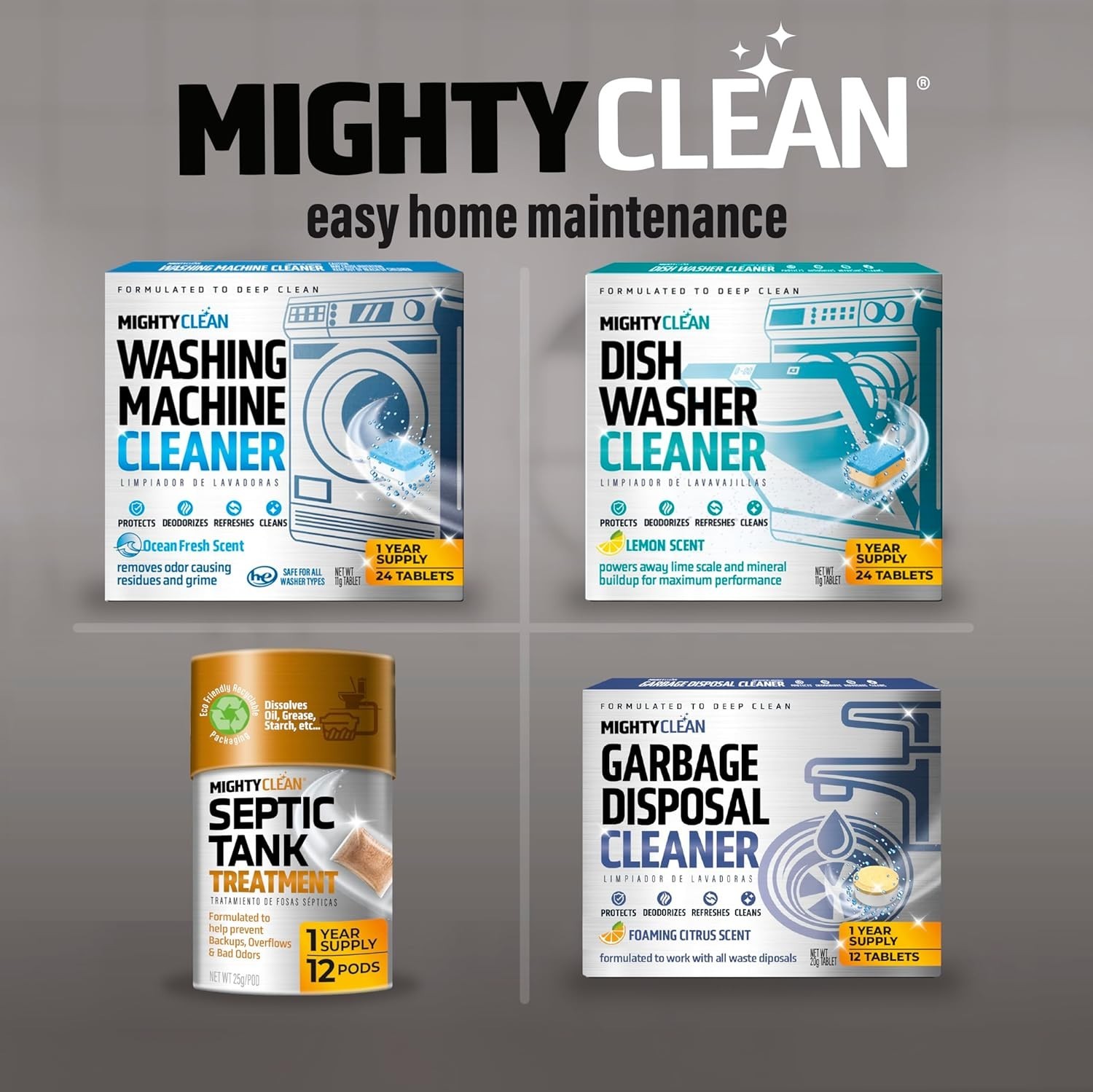 Septic Tank Treatment – 12 Pods, 1 Year Supply – RV Toilet Treatment – Dissolvab