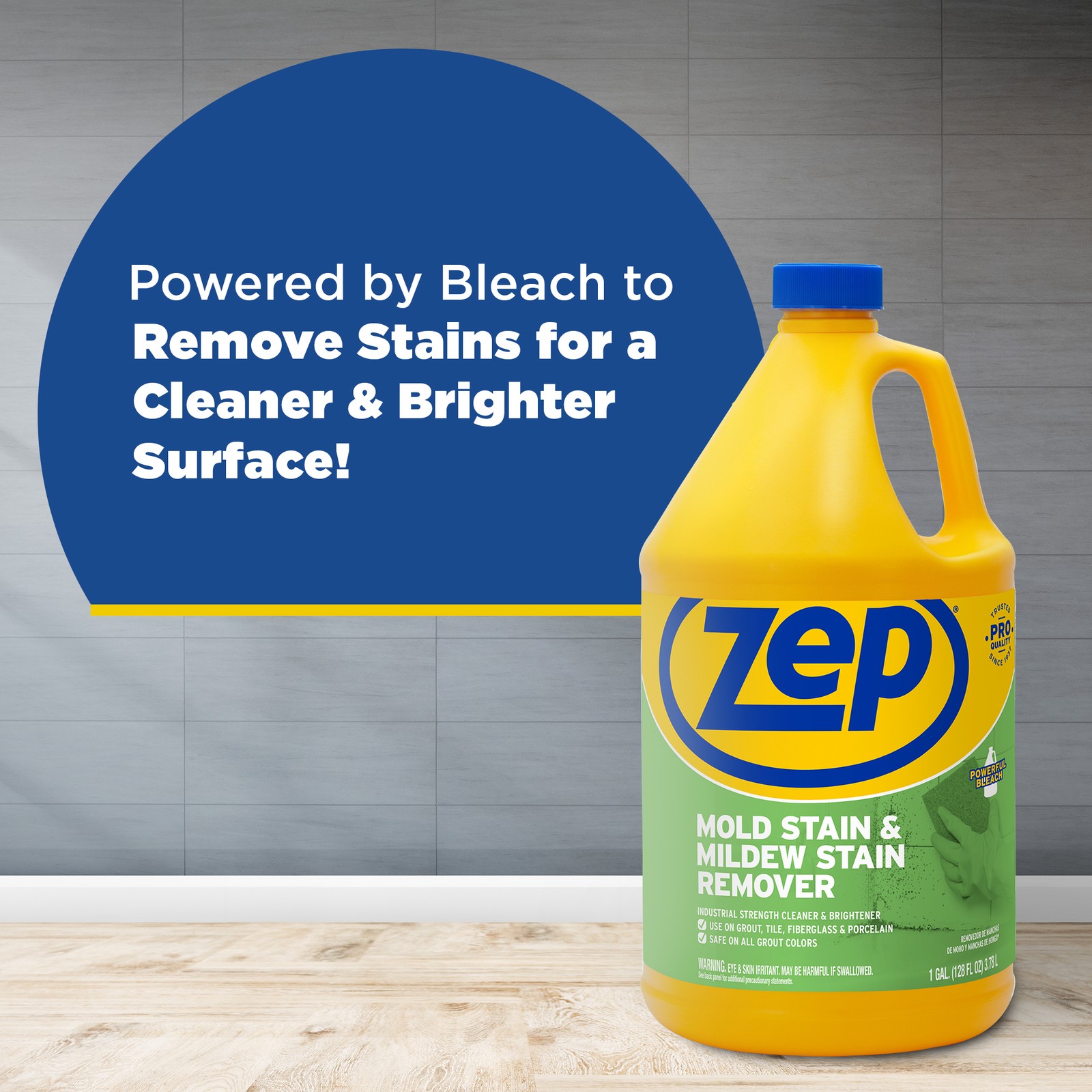 Zep Mold Stain and Mildew Stain Remover – 1 Gallon (Case of 2) ZUMILDEW1282 –
