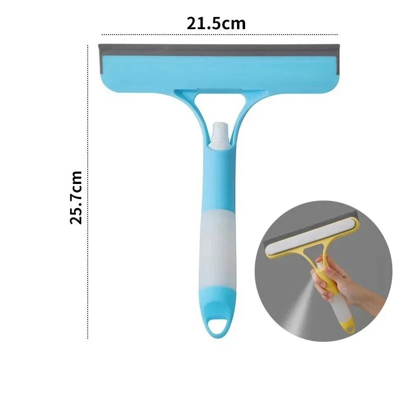 2-in-1 Spray Glass Cleaner Squeegee with Microfiber Pad Window Cleaning Tool