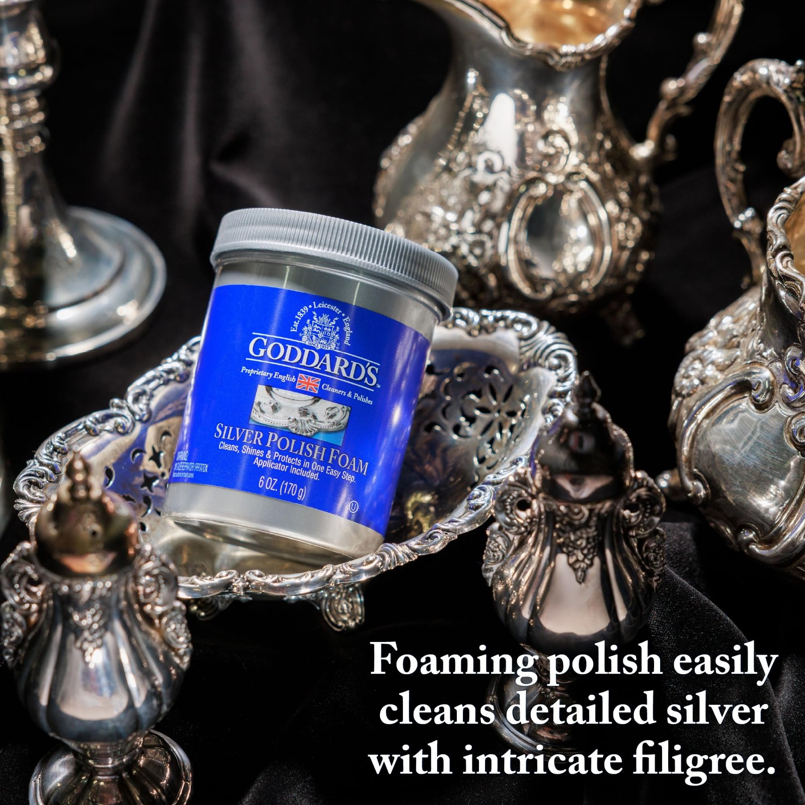 Goddard’s Silver Polish Foam – Silver Jewelry Cleaner for Antiques, Accessori…