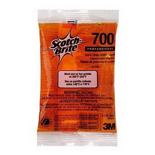3M Scotch-Brite 700-40 Quick Clean Griddle Liquid 3.2oz packets box of 40