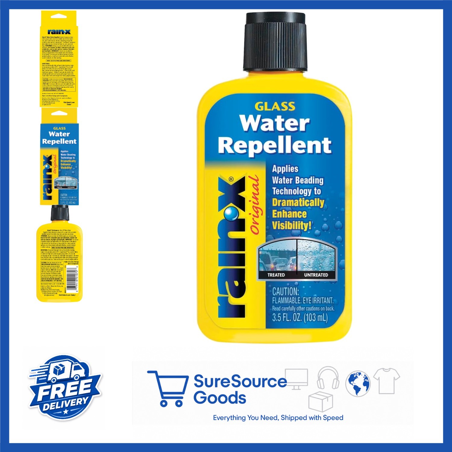 Unscented Windshield Treatment 3.5 Oz Spray for Glass and Fleet Maintenance