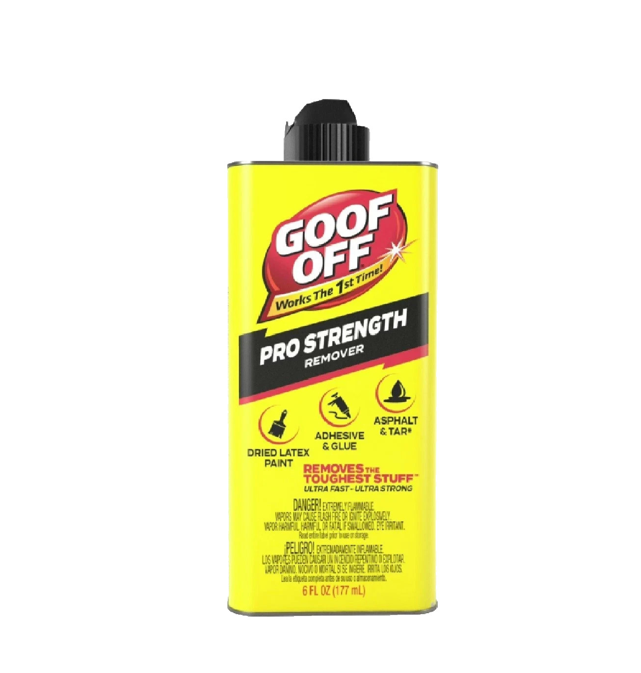 Goof Off Professional Strength Latex Paint and Adhesive Remover, 6 fl. oz.