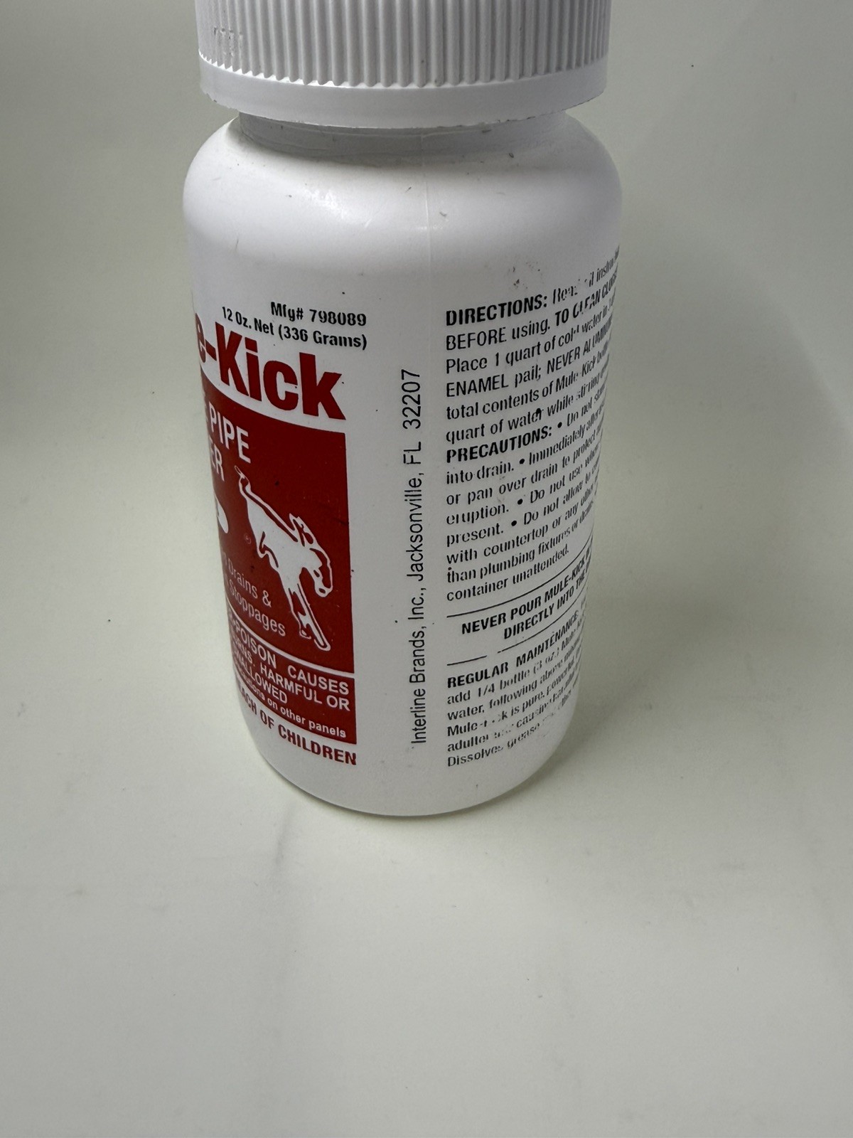 Mule-Kick Waste Pipe Cleaner Flakes Prevents Drain Stoppages Remover Made In USA